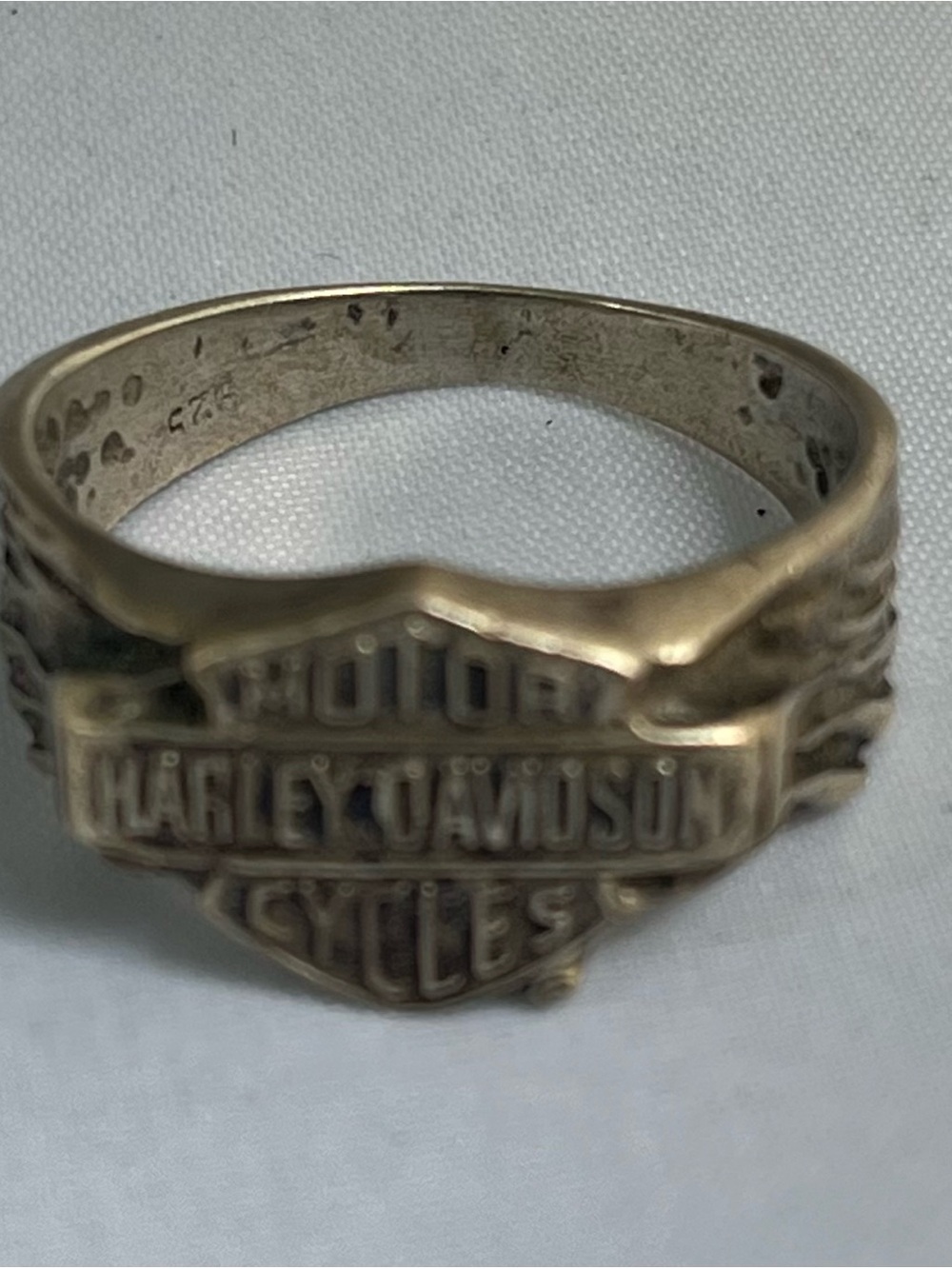 Harley-Davidson Silver Shield Logo Ring - Picture 2 of 3